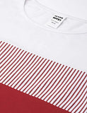 Eyebogler Regular Men'S Cotton Red-White Designer T-Shirt (Xxl-Eb1T67-Wrwh_Xx-Large)