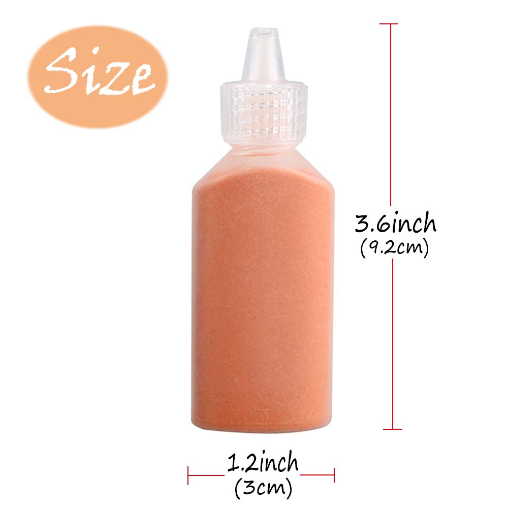12 PCS Art Sand,1.25oz Bottles DIY Arts and Crafts Kit,Scenic Sand for Kids' Arts & Crafts,Terrarium Sand Play DIY Drawing Sandb
