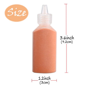12 PCS Art Sand,1.25oz Bottles DIY Arts and Crafts Kit,Scenic Sand for Kids' Arts & Crafts,Terrarium Sand Play DIY Drawing Sandb