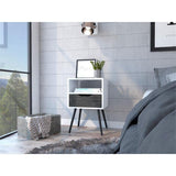 Otom Nightstand -Bedroom -Smokey Oak / White