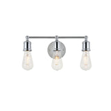 Living District Indoor Modern Home Decorative Bright Ceiling Serif 3 Light Chrome Wall Sconce