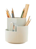 Nowexp Pen & Pencil Holders And Stationery Organiser Holder I 3 Compartment Plastic Case Holder I MultiFunctional Storage & Dis