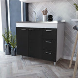 Ferretti Base Cabinet -Kitchen -White / Black