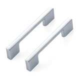 Ravinte Decor 10 Pack Kitchen Cabinet Handles 3 Hole Center Wide Foot Drawer Pulls - Polished Chrome Cabinet Pulls Solid Kitchen