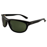 Moto Frames Dirty Harry Sunglasses Black Frame G15 Grey/Green Lens with Pouch