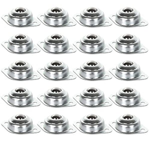 16 Pack 1/2 Roller Ball Transfer Bearings, Carbon Steel Ball Transfer Unit Swivel Ball Caster Roller Transfers, Ball Casters B