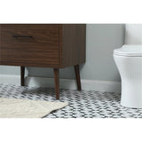 Elegant Decor Boise 30 Aluminum Mdf Single Bathroom Vanity In Walnut