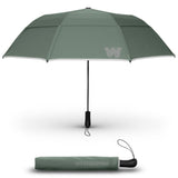 Weatherman Umbrella Collapsible Umbrella Windproof Umbrella Resists Up to 55 MPH Winds (Sage)