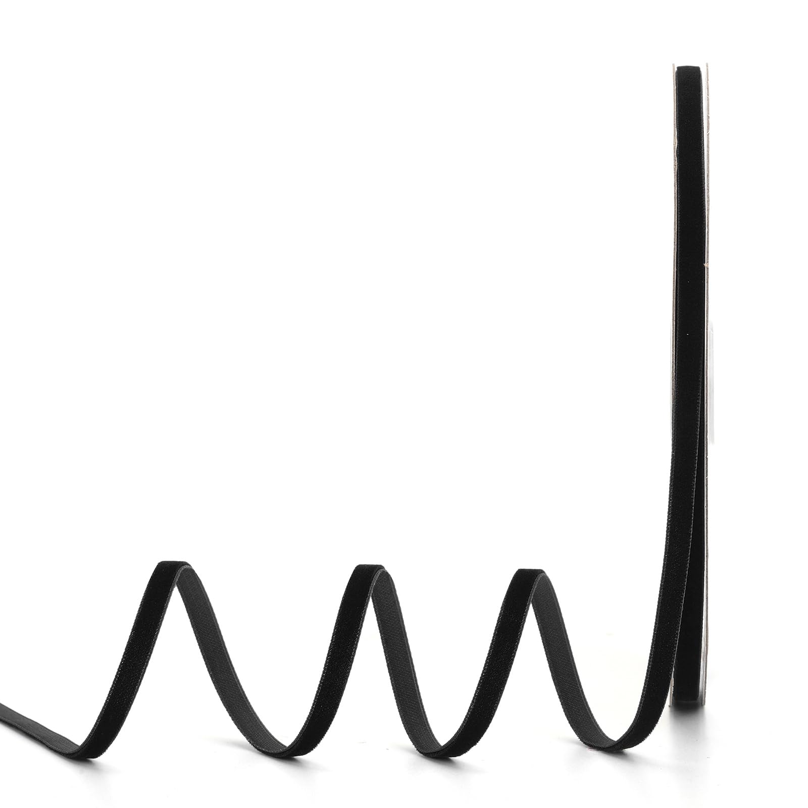 Lemon Park Black Velvet Ribbon,1/4 W x 20Yd Single Face,Great for Gift Wrapping,Hair Bows,Handmade Craft and Christmas,Wedding D