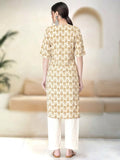 Pinkmint Kurta Set For Women Ll Printed Kurti & Pant Set Ll Regular Kurta Set Ll (Pack Of 2) Gold-Black Gold-Black 2Xl