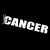 Funny Humping Stick Figure F*ck Cancer 8 Vinyl Sticker Car Decal (8 White)
