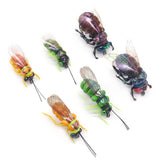 YZD Realistic Fly Fishing Dry Wet Nymph Trout Flies Topwater Lures for Freshwater Saltwater High Simulation Hand Tie Lure Kits 6