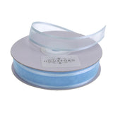 Homeford Satin-Edge Sheer Organza Ribbon, 5/8-inch, 25-Yard, Light Blue