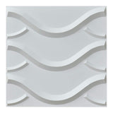 Art3d 19.7 x 19.7 (Pack of 12) Wall Panel Wave, Gray