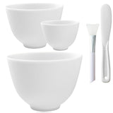 Bigwinyep 5Pcs Silicone Bowl, Silicone Facial Mask Bowl, DIY Face Mask Mixing Bowl for Home Salon Spa Face Skin Applicator Bowl 