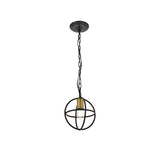 Living District Indoor Modern Home Decorative Bright Ceiling Octavia 1 Light Brass And Dark Brown Pendant