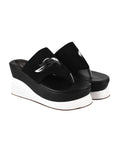Shoetopia Girls James Black Wedge Sandal - 4 Uk (Girls-James-Black),Black,4,B0CQK31FTY