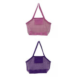 Ujeavette 2X Large Beach Toys Bag Swimming Pool Mesh Tote SandAway Bags Purple Pink
