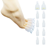 (10 Pcs White Toenail) Plastic Acrylic Nail Art Soak Off Cap Clip UV Gel Polish Remover Wrap Tool Gel Nail Polish Remover Clips 