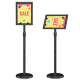 Relx Sign Holder Stand 8.5x11 inch - Adjustable Floor Standing Sign Holder - Signage Stand with Snap-Open Frame Display for Mall