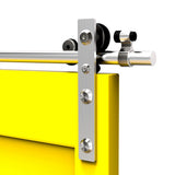 9FT Stainless Steel Sliding Door Hardware Kit Heavy Duty and Smoothly Wooden Barn Door Kit fit for 54 Wide Single Door, Basic St