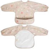 Ali+Oli Smock Bib for Baby (1-pc) Long Sleeve (Farm) BPA-Free Oeko-Tex Certified, Mess Proof Baby Bib for Eating, Waterproof Bab
