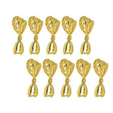 ATORSE 3x10 Sets Filigree Pendant Pinch Bails Connector Gold Jewelry Findings