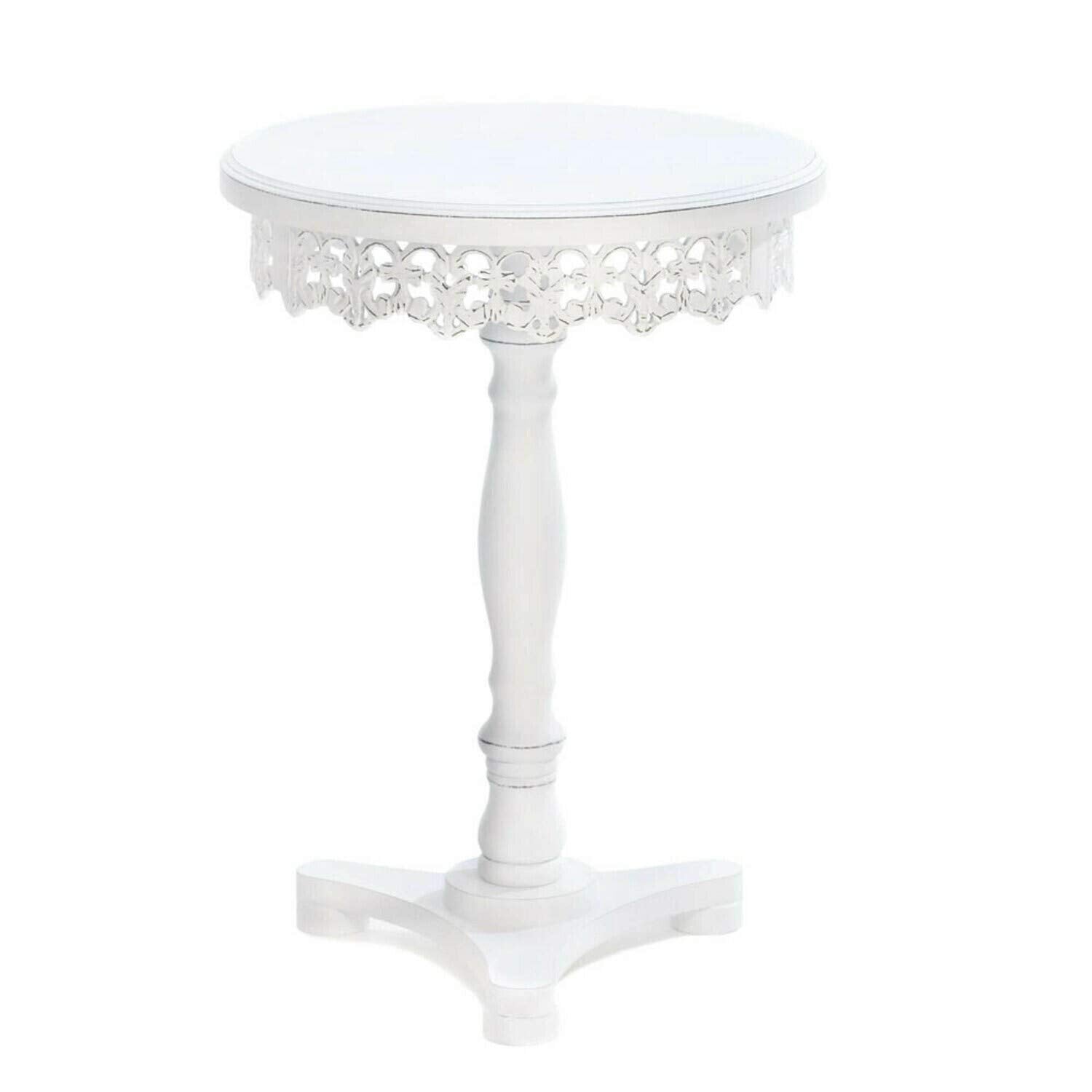 Koehler 15090 White Flourish Pedestal Table, 21