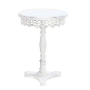 Koehler 15090 White Flourish Pedestal Table, 21