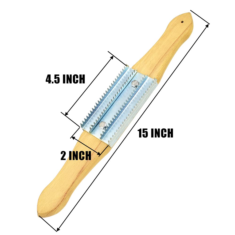 15Buffing Rake or Polishing Rake with Wooden Handle for Removing Residual Compounds and Metal from Buffing Wheel or Airway B