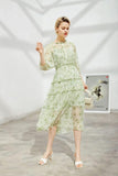 Toplot Dress For Women With Floral Print (Dress-5133-Pista-S) Green,Green,,B0CPPMZ4PT