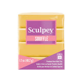 Sculpey Souffl Polymer OvenBake Clay, Yellow Ochre, Non Toxic, 1.7 oz. bar, Great for jewelry making, holiday, DIY, mixed med