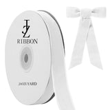 JaoZuyard White Velvet Ribbon 5/8 X 10 Yards Velvet Ribbon White for Gift Wrapping Christmas Valentines Halloween Decoration Cra