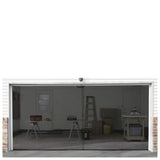 IdeaWorks Magnetic Garage Screen Door, Double Car - 16' x 7' Mesh , Black
