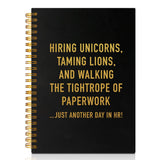 PUVOXHO Just Another Day in HR Hardcover Spiral Notebook, 160 Pages Journal Lined Notebook for Work, Appreciation Gifts for HR M