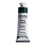 Williamsburg Artist Oil Colors by GOLDEN, Phthalo Turquoise, 37 ml tube, Professional Oil Paint, Transparent