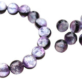 20pcs 8mm Violet Color Luminous Lampwork Glass Beads Handmde Glow in The Dark Loose Bead Round for Jewelry Bracelet Neckalce Ear