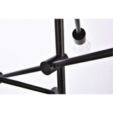 Living District Axel 6-Light Mid-Century Metal Pendant In Black