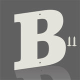 4 Inch White Metal Letters, Modern Metal House Address Letters and Numbers for Outside Signs, Outdoor Mailbox Numbers, for Door,