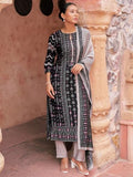 Libas Womens Printed Silk Blend Straight Kurta With Trousers And Dupatta Black Xl 36990