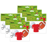 Football Assorted Cut Outs, 36 Per Pack, 6 Packs