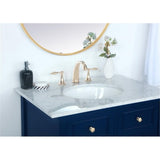 Elegant Decor Metropolis 30 Solid Wood And Metal Single Bathroom Vanity In Blue
