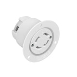 ENERLITES NEMA L1430 Flanged Outlet, Locking Plug Charger Receptacle, 30 Amp, 125/250 Volt, 3 Pole, 4 Wire Grounding, Industria