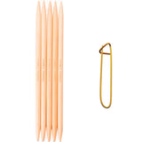 Chiaogoo Double Point 5Inch (13Cm) Bamboo Natural Knitting Needle; Size Us 1 (2.25Mm) Bundle With 1 Artsiga Crafts Stitch Holde