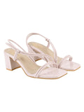 Shoetopia Solid Elastic Mauve Block Heeled Sandals For Women & Girls /Uk7,Mauve,7,B0CCJQV9JP