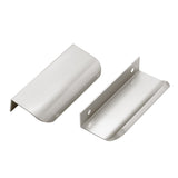Ravinte 6 Pack Cabinet Handles Finger Edge Pulls 80mm/3.15 inch Silver Drawer Edge Pulls Brushed Nickel Finger Pulls for Cabinet