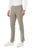 FYLTR Men's Straight Fit Stretch Cotton Khaki Trousers - Soft Handfeel,Dried Sage