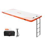 VEVOR Inflatable Floating Dock, 15 x 6FT Inflatable Dock Platform, Non-Slip Water Floating Dock Mat with Detachable Ladder & Por