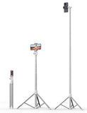 71 Phone Tripod Stand, Extendable Reinforced Aluminum Phone Stand with Wireless Remote, Stable Cellphone Tripod Compatible wit