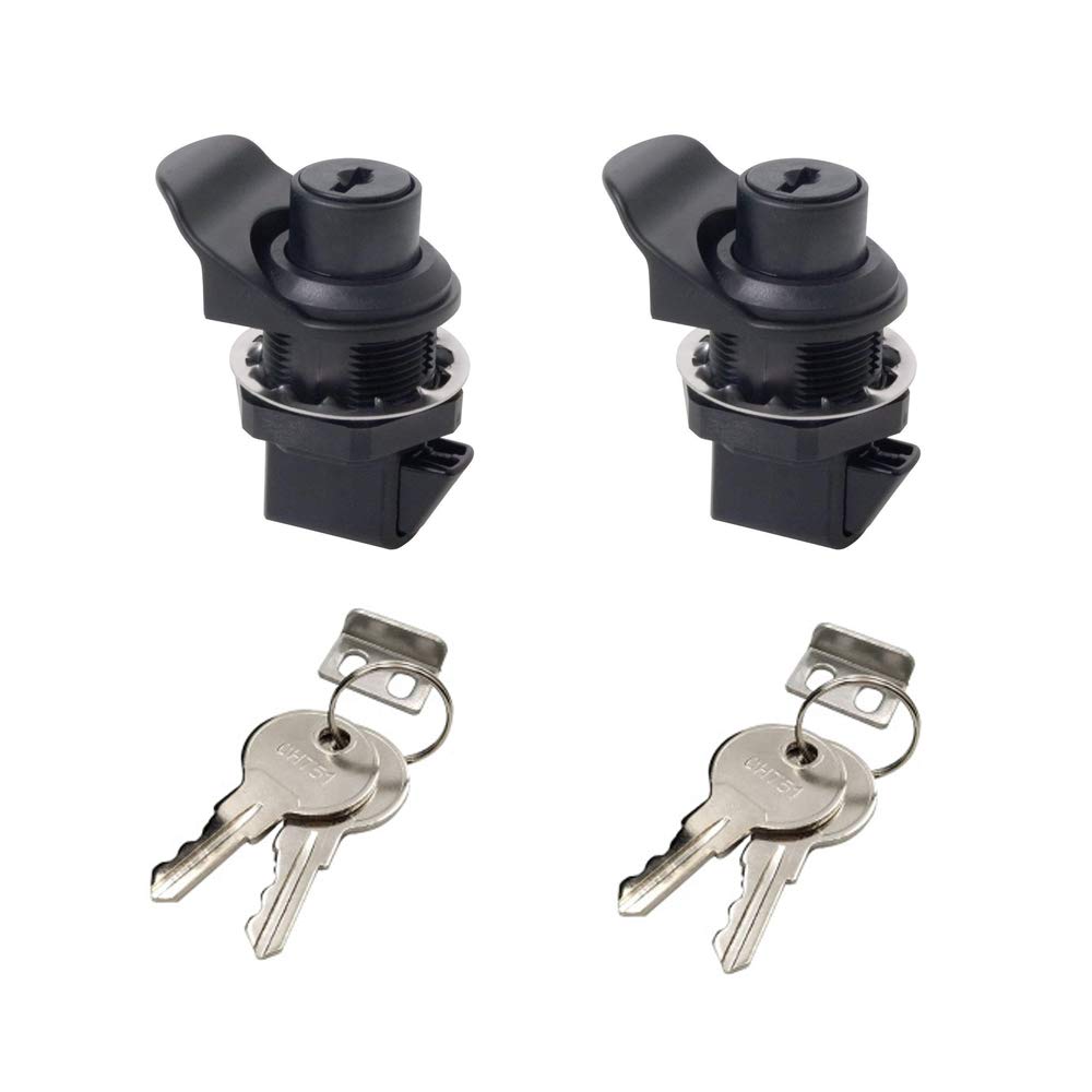 Howdia 2Pcs Push Button Lock Glove Box Latch, Tool Box Latch For Truck Tool Box Lock Replacement, Golf Push Cart Accessories, Ma
